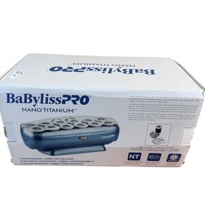 BaBylissPRO Nano Titanium 12 Professional Jumbo Hot Rollers Set Blue
